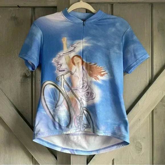 Womens Canari cloud‎ 9 Cycling Jersey size medium with sleeve - Picture 1 of 9